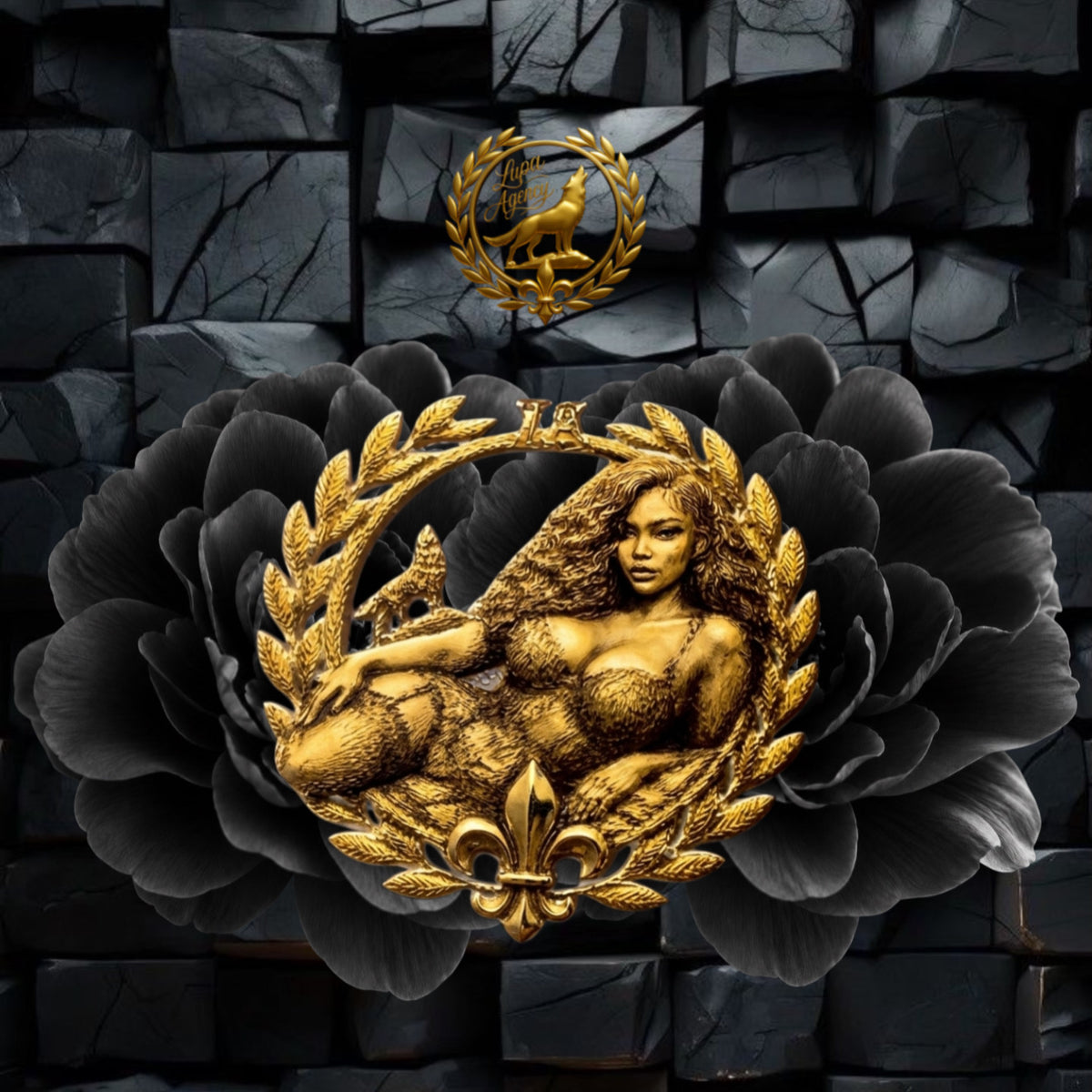 Kartenhülle mit Emblem - Card Sleeve - Golden Emblem - Woman