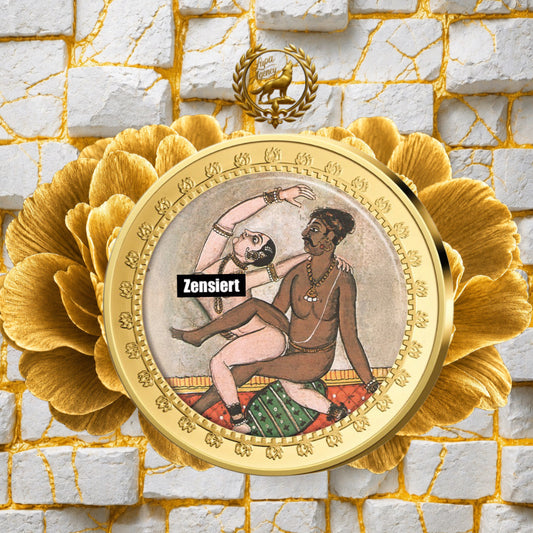 Kamasutra Farbapplikation Die Prüfung - Sammelmünze - Goldmünze - 24 Karat vergoldet - Numismatik