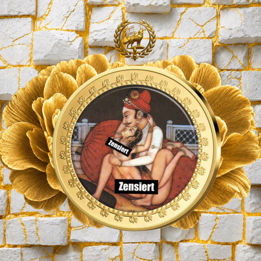 Kamasutra Farbapplikation Die Herausforderung - Sammelmünze - Goldmünze - 24 Karat vergoldet - Numismatik