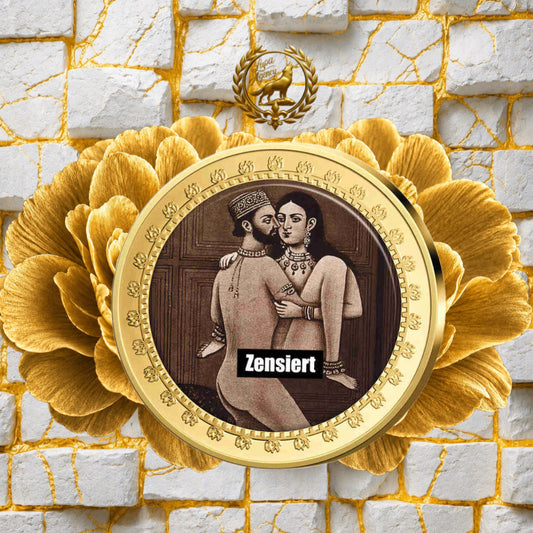 Kamasutra Farbapplikation Die neunte Position - Sammelmünze - Goldmünze - 24 Karat vergoldet - Numismatik