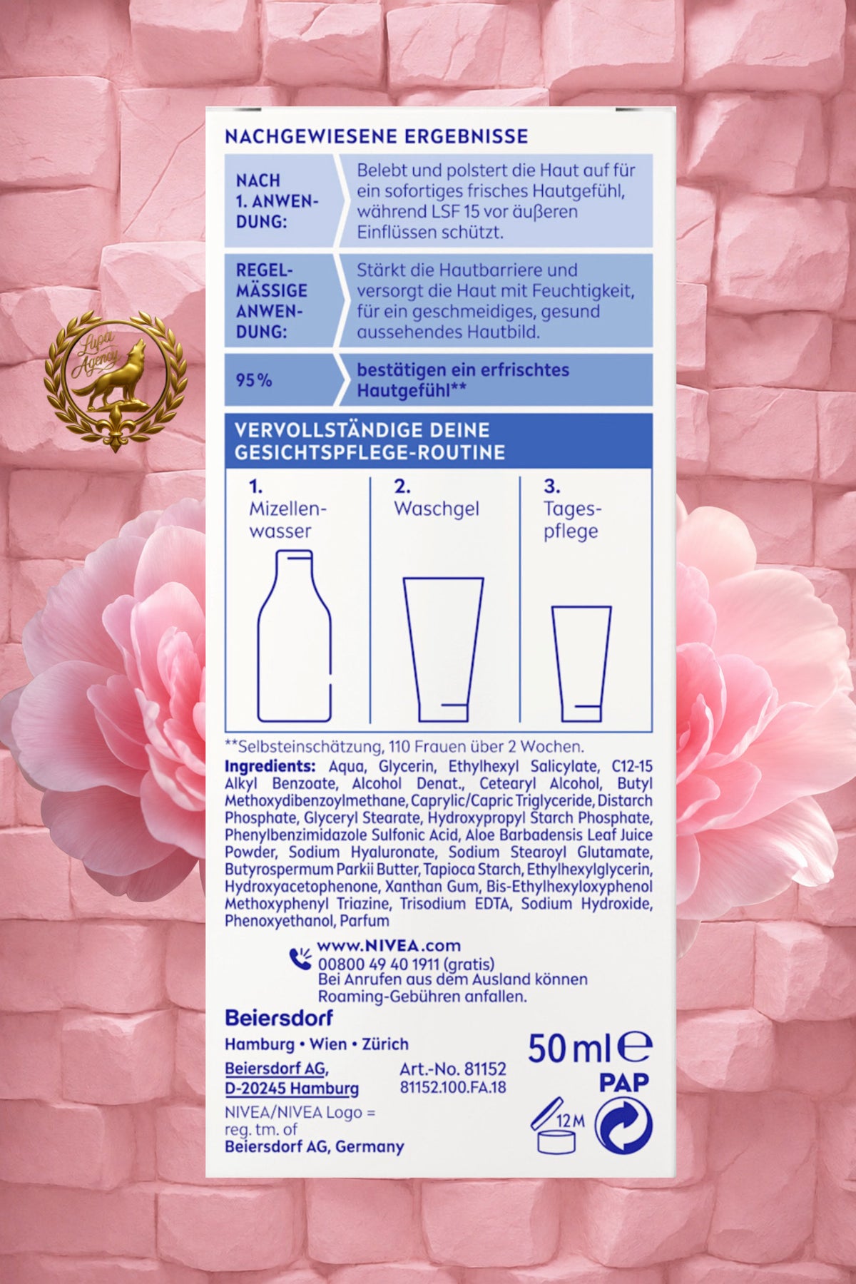 Nivea - Gesichtscreme Erfrischend - LSF 15 - Face Cream - 50ml