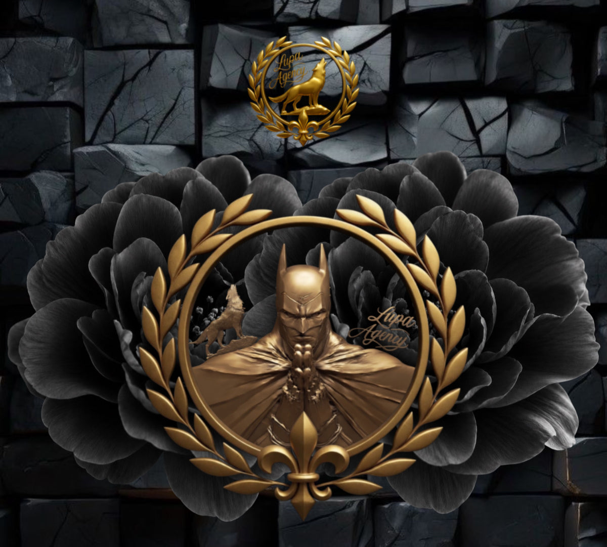 Kartenhülle mit Emblem - Card Sleeve - Golden Emblem - Batman