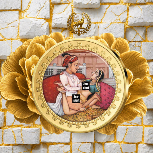 Kamasutra Farbapplikation Der Kokon - Sammelmünze - Goldmünze - 24 Karat vergoldet - Numismatik