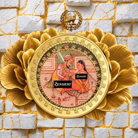 Kamasutra Farbapplikation Die Anbetung - Sammelmünze - Goldmünze - 24 Karat vergoldet - Numismatik