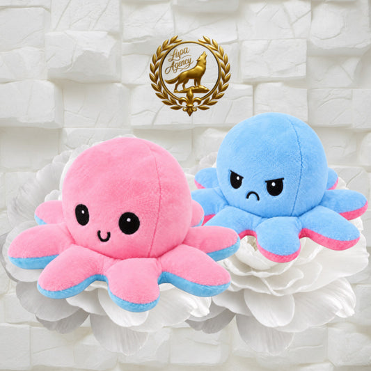 Wende Oktopus - Stimmungs Oktopus - Octopus - 2 Face Octopus - Stuffed Animal