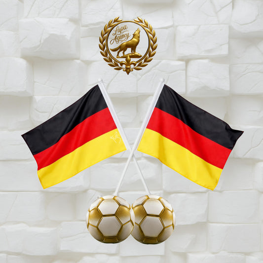 Fußball Flaggen fürs Auto (Deutschland)/ Flags Germany for the car