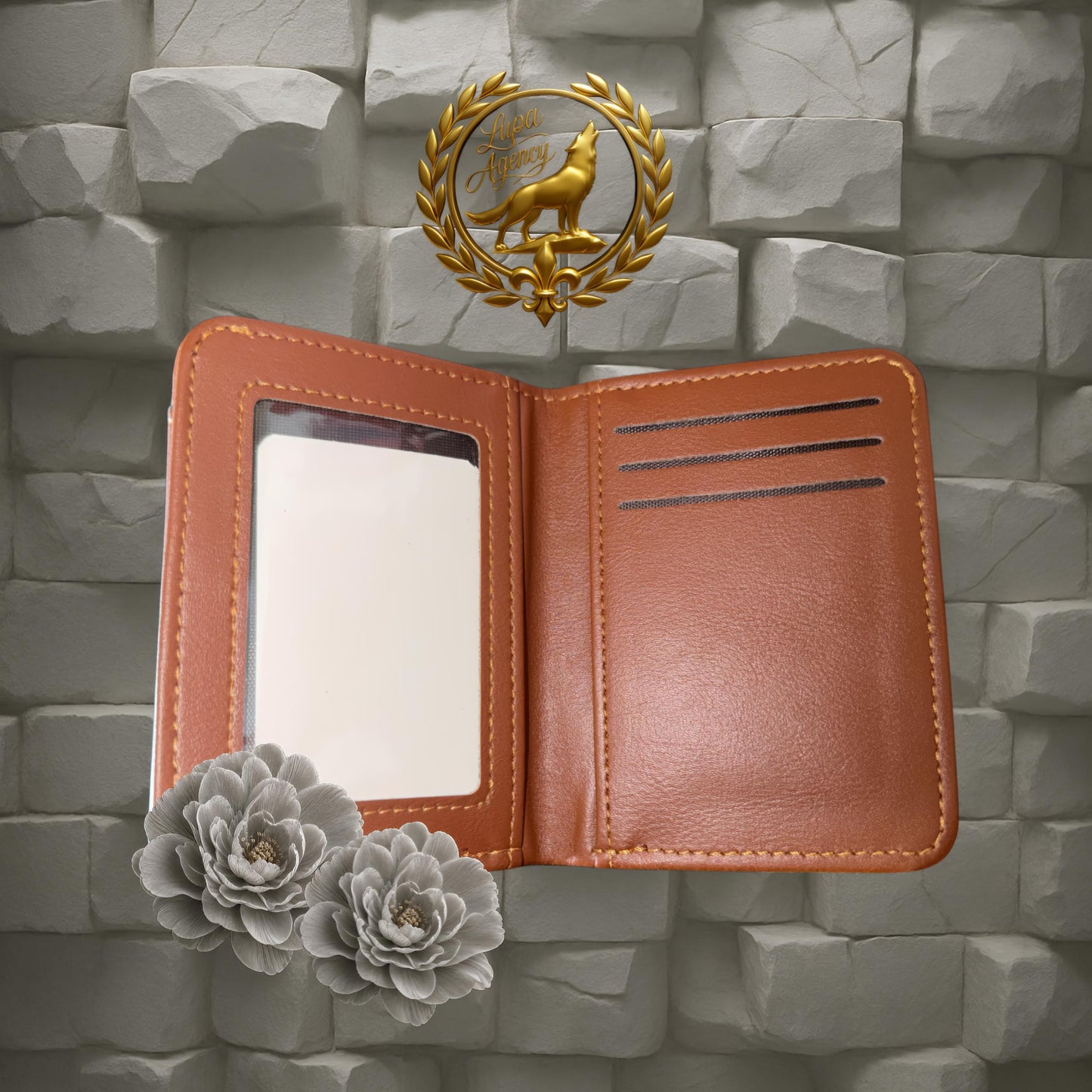 Bosnia Portemonnaie in Lederoptik - BiH - Portemonnaie mit goldenen Wappen und Ljiljani - Wallet with golden Bosnia and Herzegovina Emblem