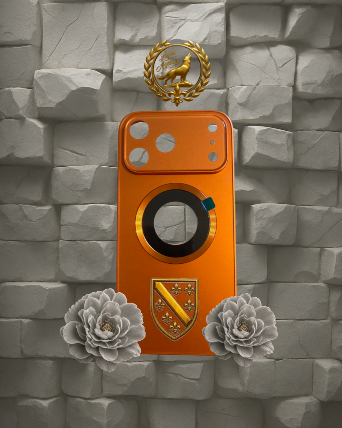 IPhone 17 pro Max Hülle mit BiH Wappen - Handyhülle mit goldenem Bosnien Wappen 17 pro Max - Mobile phone case with golden Bosnia and Herzegovina Emblem - Golden Ljiljani - BiH