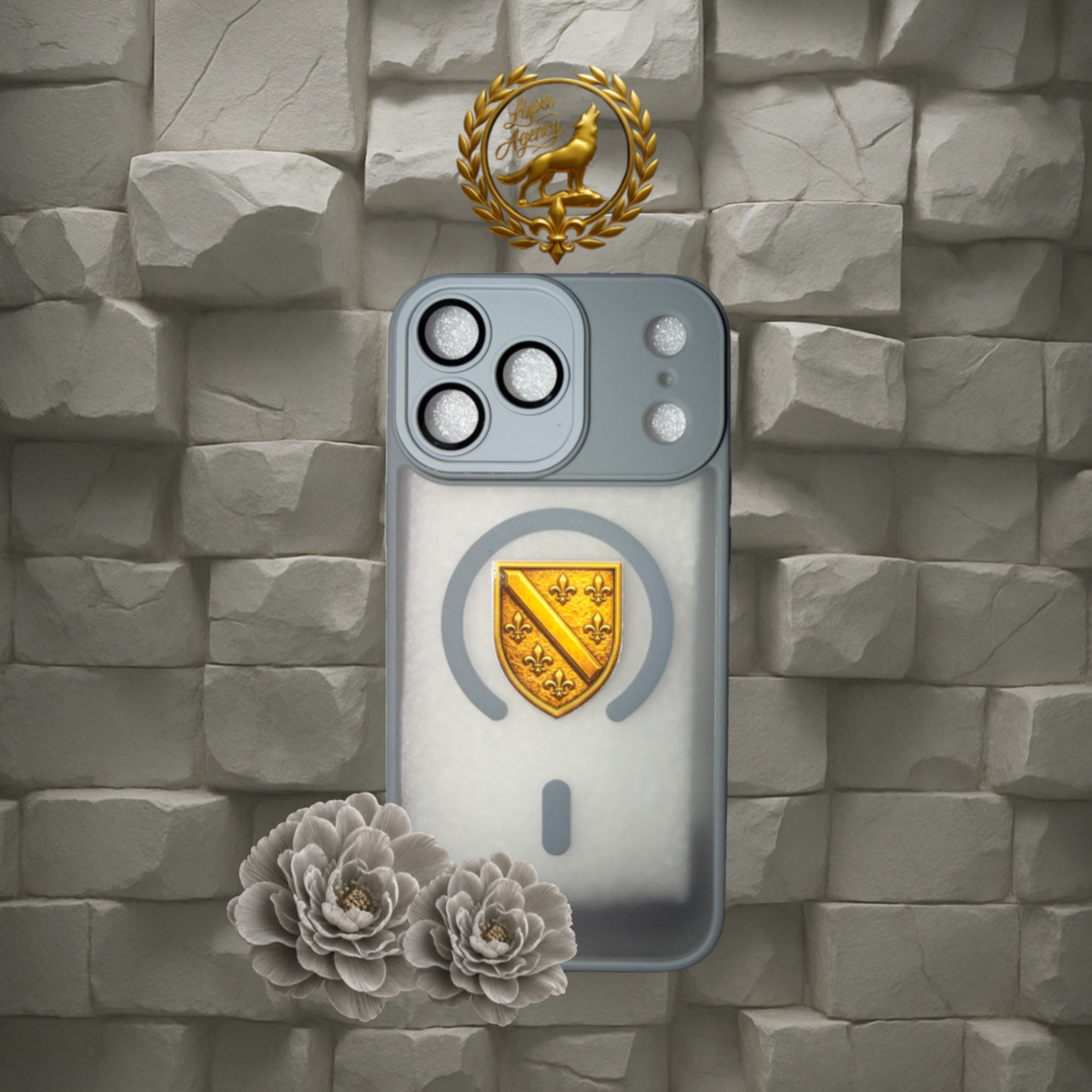 IPhone 17pro Max Hülle mit BiH Wappen/Handyhülle mit goldenem Bosnien Wappen IPhone 17 Pro Max/Mobile phone case with golden Bosnia and Herzegovina Emblem - Golden Ljiljani - BiH