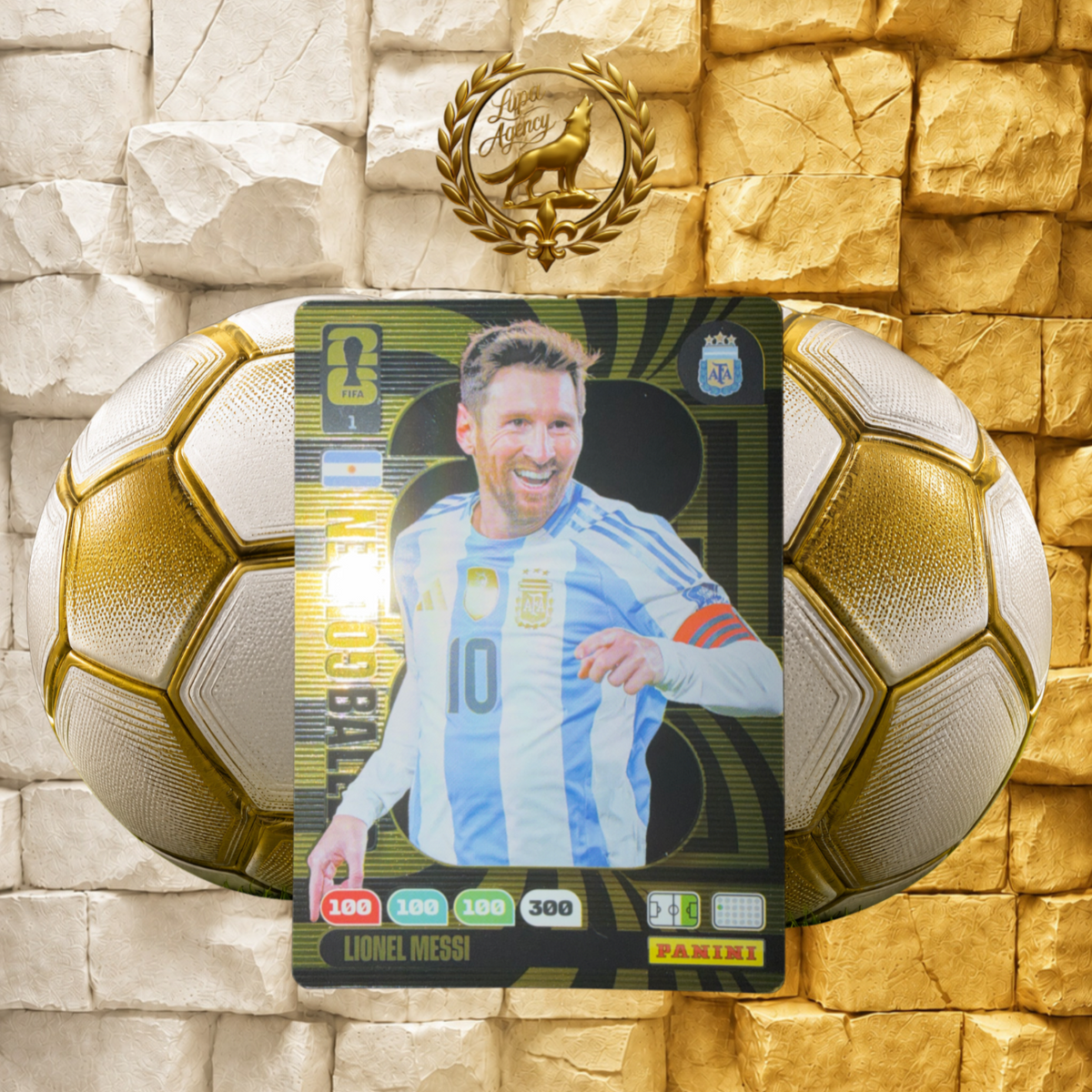 Panini FIFA World Cup 2026 Adrenalyn XL #1 Lionel Messi Argentina Gold Original - FIFA WM 2026 - Panini Sammelkarten- Nr. 1 - Messi - Argentinien