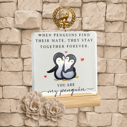 Pinguin Herz-Deko - Penguin Heart - Decoration Penguin